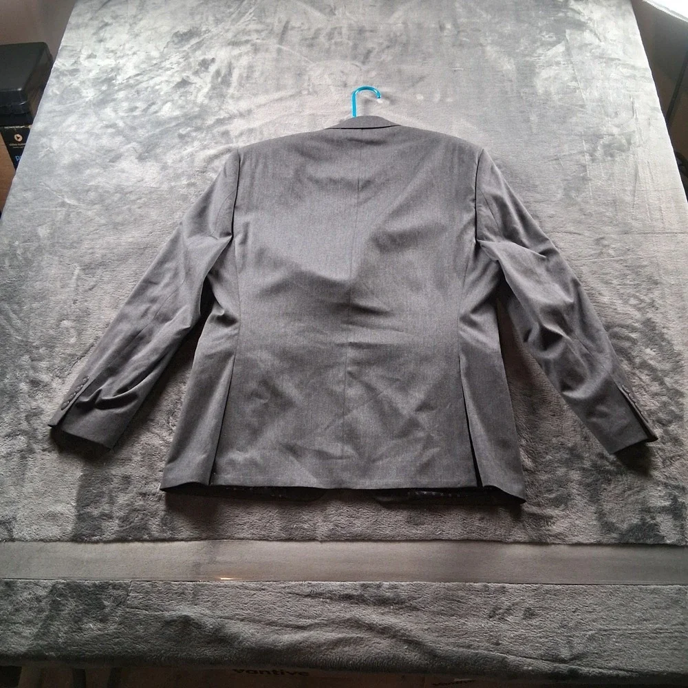 IZOD Blazer Sport Coat 40R Gray Two Button Notched Lapel Double Vent Business